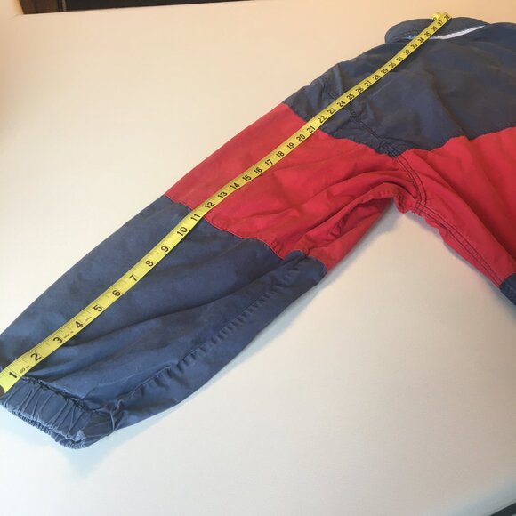 VTG Tommy Hilfiger Windbreaker Jacket XL Navy Red 90s Colorblock Sailing - Picture 13 of 16